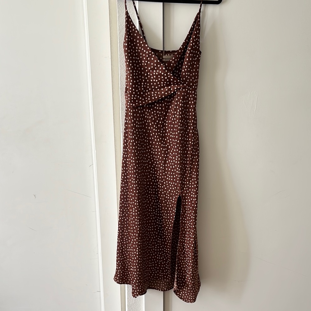 Urban Outfitters Brown Polka Dot Dress